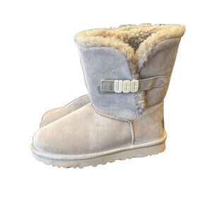 UGG Women's BAILEY B2S Shearling Suede Boots  Leather in Tan Size US 5